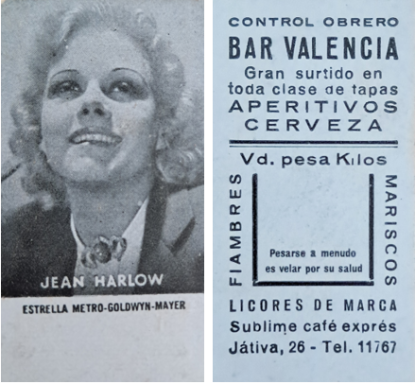 Bar Valencia Weight Machine Cards